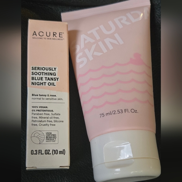 Saturday Skin Rub-a-dub Cleanser & Acure Blue Tansy Oil Skincare 2pc Bundle - Picture 2 of 10